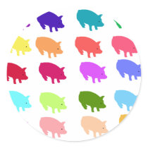Rainbow Pigs Sticker