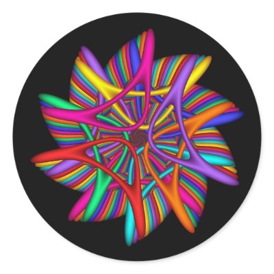 Rainbow Pinwheel Sticker by niagaragirl