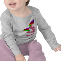 Rainbow Pirate Skulls 2-Sided Infant Longsleeve T-shirts