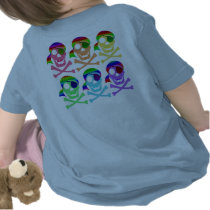 Rainbow Pirate Skulls 2-Sided Infant T-Shirt