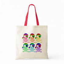 Rainbow Pirate Skulls Canvas Bags