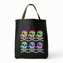 Rainbow Pirate Skulls Dark Bags