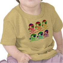 Rainbow Pirate Skulls Infant T-Shirt
