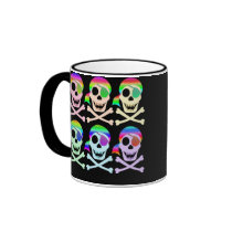 Rainbow Pirate Skulls Mugs