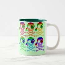 Rainbow Pirate Skulls Mugs