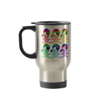 Rainbow Pirate Skulls Travel Mugs