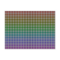 rainbow plaid. postcards by chromatosis rainbow plaid. postcards
