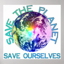 Rainbow Planet Poster