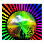 Rainbow Planet Poster posters
