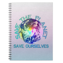 Rainbow Planet Spiral Note Books