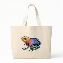 Rainbow Poison Dart Frog Tote Bag