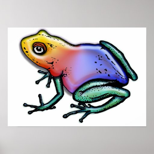 Rainbow Poison Dart Frog Posters 