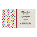 Rainbow polka dots business cards