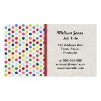 Rainbow polka dots business cards