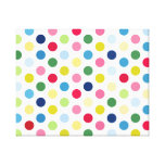 Rainbow polka dots canvas prints