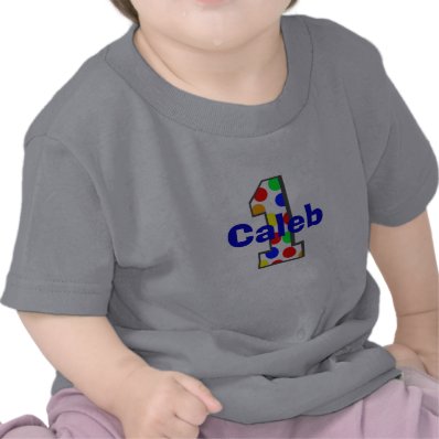 Rainbow Polka Dots First Birthday Shirt