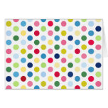 Rainbow polka dots greeting card