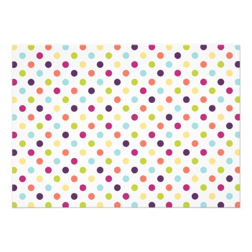 Rainbow Polka Dots Invitation