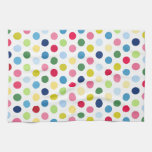 Rainbow polka dots kitchen towels