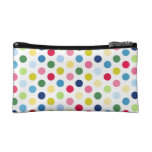 Rainbow polka dots makeup bags