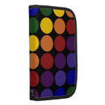 Rainbow Polka Dots on Black Planners