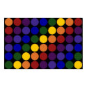 Rainbow Polka Dots on Black