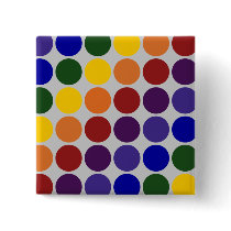 Rainbow Polka Dots on Grey buttons