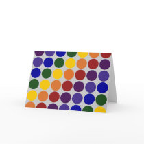 Rainbow Polka Dots on Grey cards
