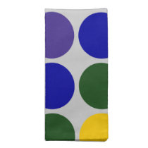 Rainbow Polka Dots on Grey napkins