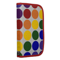 Rainbow Polka Dots on Grey planners