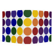 Rainbow Polka Dots on White 3 Ring Binder
