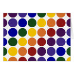 Rainbow Polka Dots on White Greeting Card
