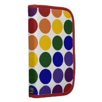 Rainbow Polka Dots on White planners