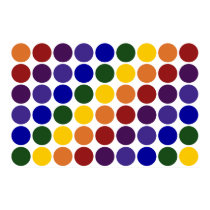 Rainbow Polka Dots on White posters