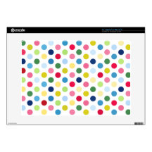 Rainbow polka dots skins for laptops