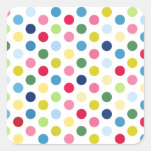 Rainbow polka dots stickers