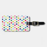Rainbow polka dots tags for bags