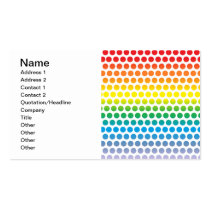 Rainbow Polka Dots White business cards