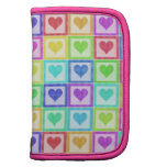 Rainbow PolkaDot Heart Pattern Folio Planners