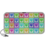 Rainbow PolkaDot Heart Pattern iPod Speaker
