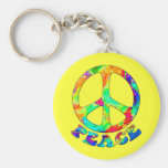 Rainbow Pool Peace Keychain