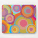Rainbow Pop Circles Fun Groovy Colorful Mousepad by fat_fa_tin Rainbow Pop Circles Fun Groovy Colorful Mousepad
