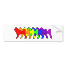 Rainbow Portie Bumper Stickers