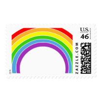 rainbow postage stamp