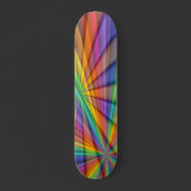 Rainbow Power Skateboard by dduhaime55 Rainbow Power Skateboard