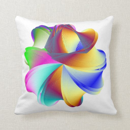 Rainbow Powered Explosion Throw Pillow