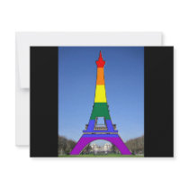 Rainbow Pride Eiffel Tower invitations