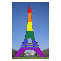 Rainbow Pride Eiffel Tower stationery