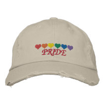 Rainbow Pride embroidered hats by Neurotic_Designs Rainbow Pride embroidered hats