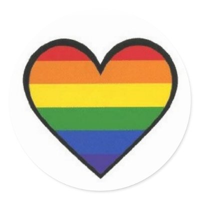 "Rainbow Pride Heart" 3" Stickers (Sheet of 6) by stkncb29